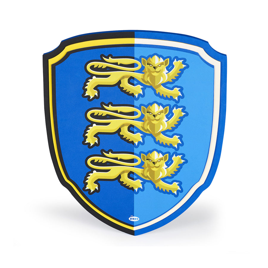 Bouclier Chevalier Lion Papo en MOUSSE EVA, Adaptée aux enfants, jouet éducatif idéal pour enfants