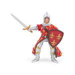 Prince Philippe rouge Papo en PVC, Collection Médiéval, jouet éducatif idéal pour enfants et collectionneurs
