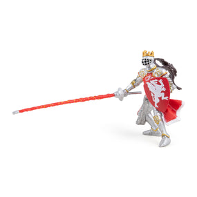 Roi au dragon rouge Papo en PVC, Collection Médiéval, jouet éducatif idéal pour enfants et collectionneurs
