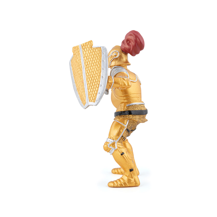 Chevalier or en armure Papo en PVC, Collection Médiéval, jouet éducatif idéal pour enfants et collectionneurs