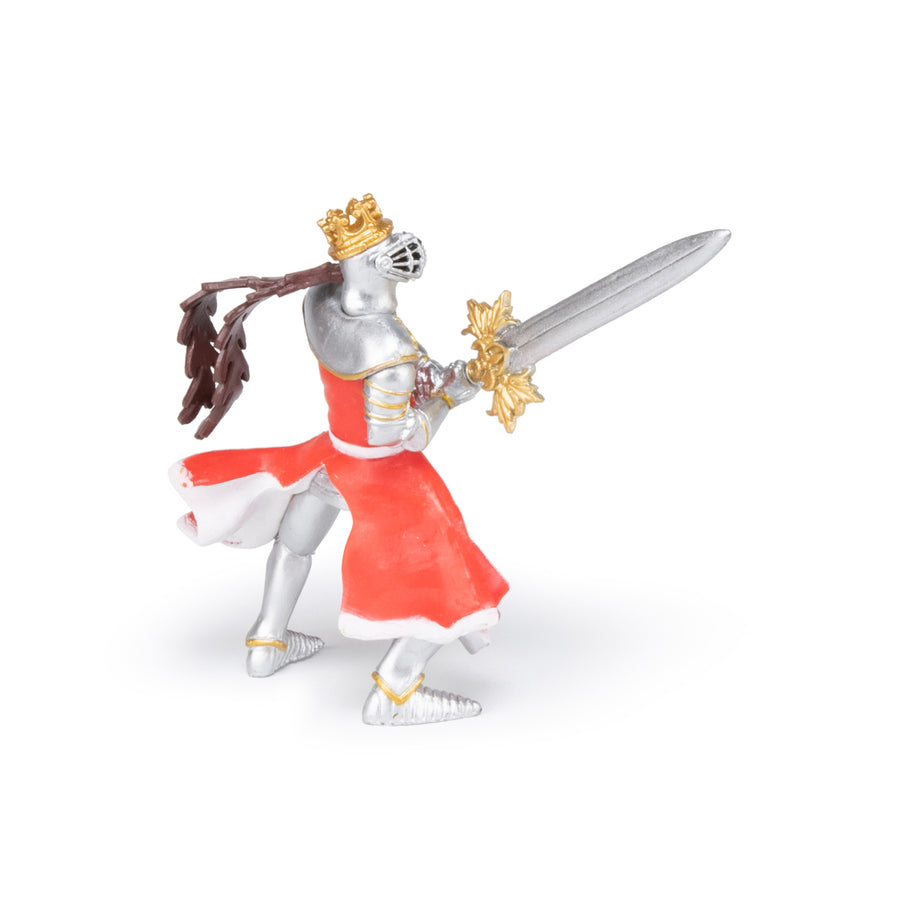 Roi au dragon à l'épée Papo en PVC, Collection Médiéval, jouet éducatif idéal pour enfants et collectionneurs