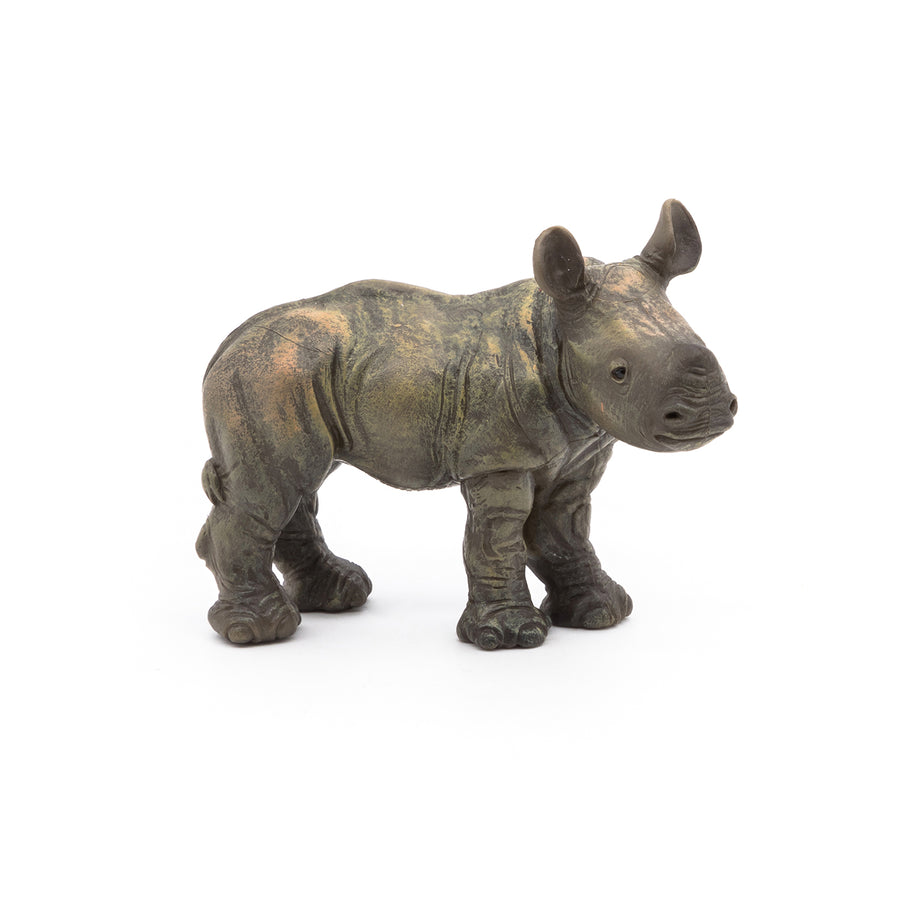 Figurine Bébé rhinocéros Papo en PVC, thème savane, Collection Animaux sauvages, jouet éducatif idéal pour enfants et collectionneurs