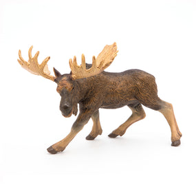 Figurine Élan Papo en PVC, thème forêt, Collection Animaux sauvages, jouet éducatif idéal pour enfants et collectionneurs