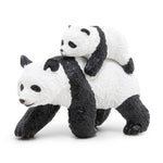 Panda et son bébé Papo en PVC, Collection Animaux sauvages, jouet éducatif idéal pour enfants et collectionneurs