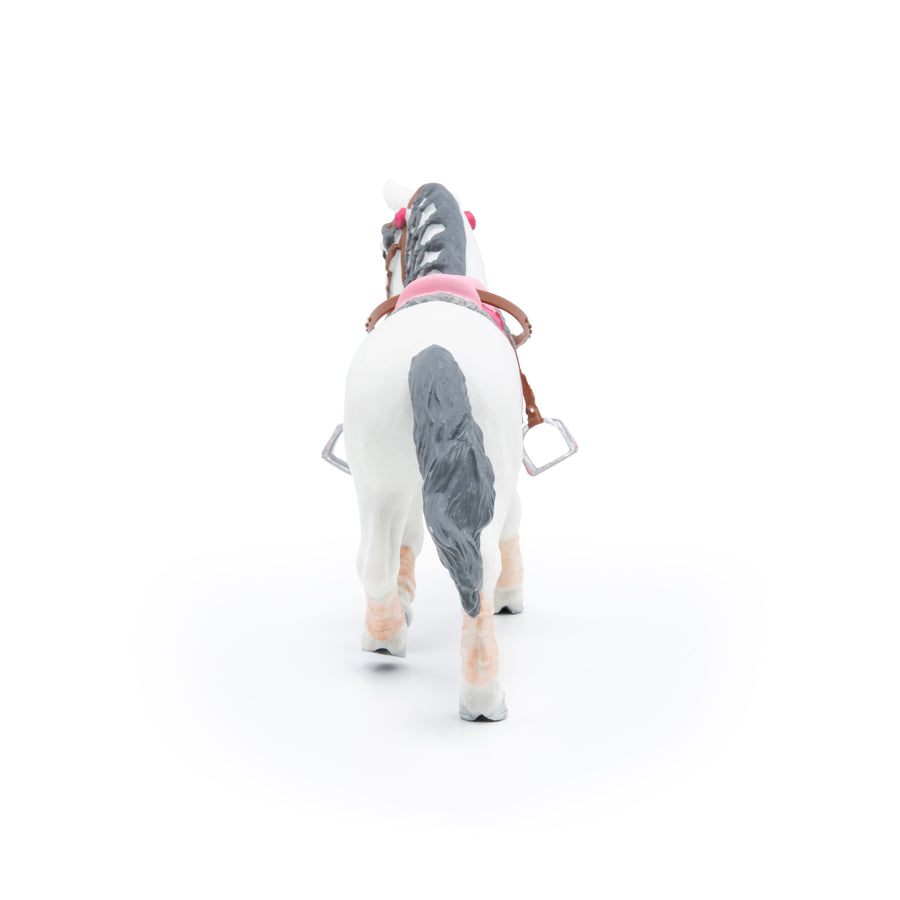 Figurine Poney de promenade Papo en PVC, Collection chevaux, jouet éducatif idéal pour enfants et collectionneurs