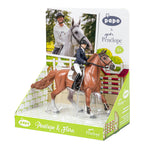 Figurine Pénélope et Flora Papo en PVC, Collection chevaux, jouet éducatif idéal pour enfants et collectionneurs